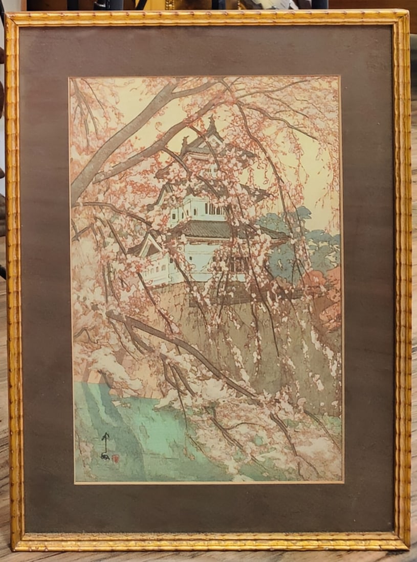 After Hiroshi Yoshida Woodblock Print Harasaka Castle (1 of 3)