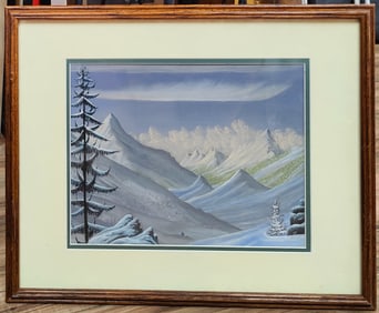 Dan Fabich Pastel & Gouache Sawtooth Mountains, Idaho