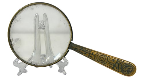 Tiffany Studios Bronze Zodiac Magnifying Glass