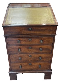 19th Century English Mahogany Swivel Top Davenport Desk