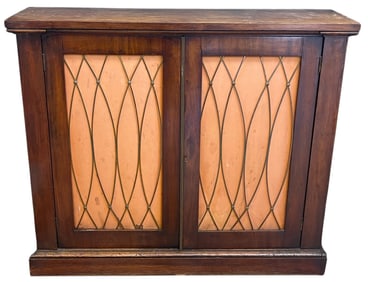 English Mahogany Two Door Side Cabinet