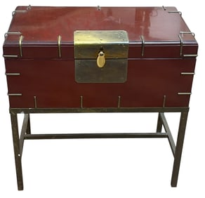 Vintage Georgian Style Mahogany Document Box on Stand