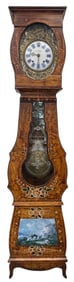 c1890 French Morbier Grandfather Clock