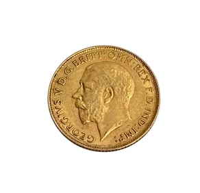 1913 Great Brittain Half Sovereign Gold Coin