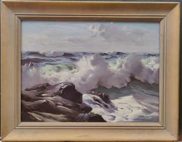 A. J. Shelton White Capped New England Ocean Seascape