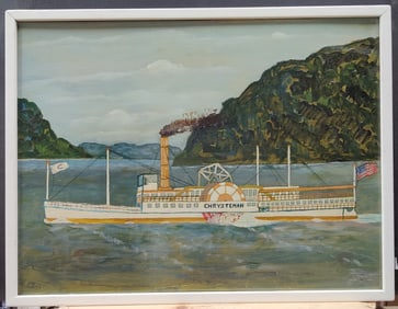 Whitten Signed O/B Paddleboat CHRYSTENAH at Power