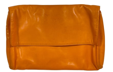 c1960 Bottega Veneta Orange Leather Purse