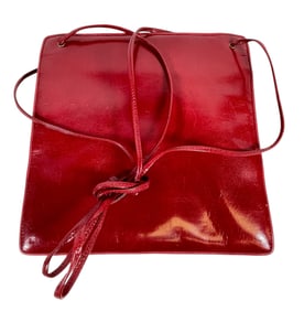 c1960 Bottega Veneta Red Leather Crossbody Bag