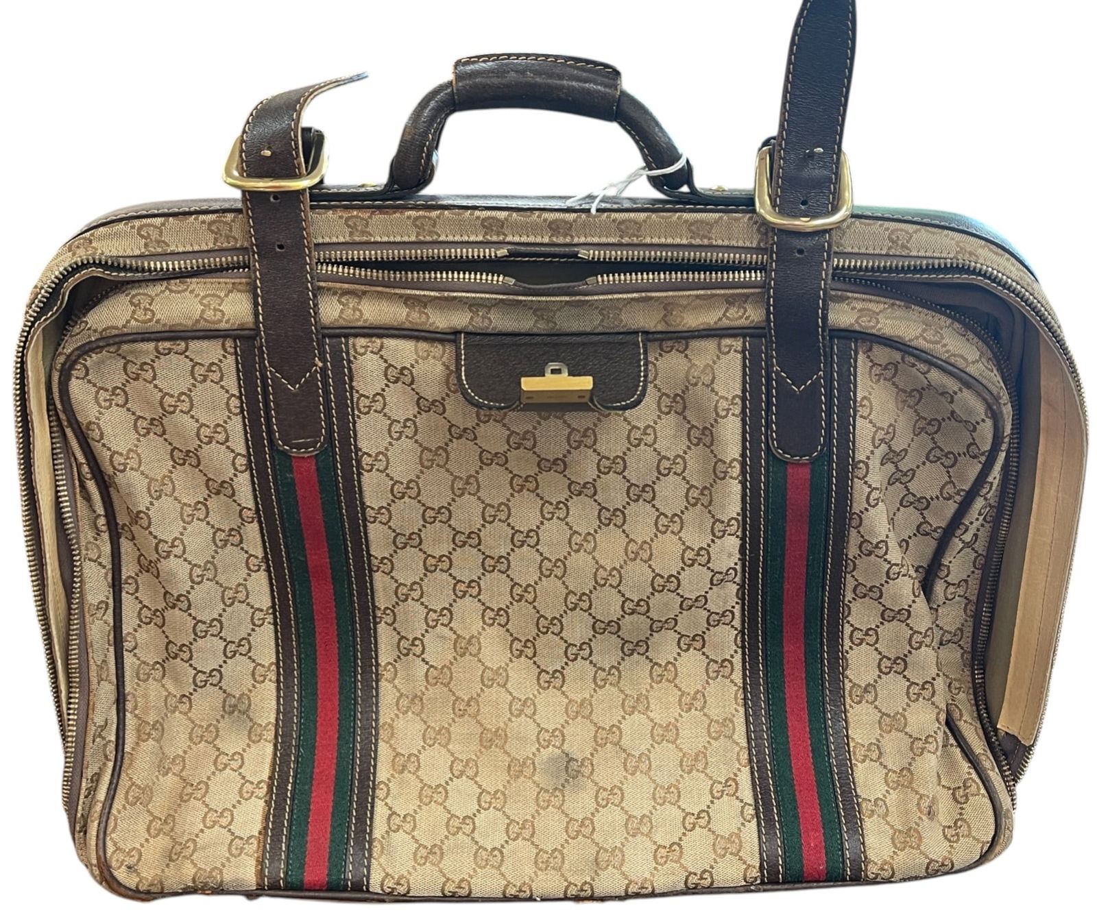 c1960 Gucci Guccissima Leather Travel Bag (1 of 11)