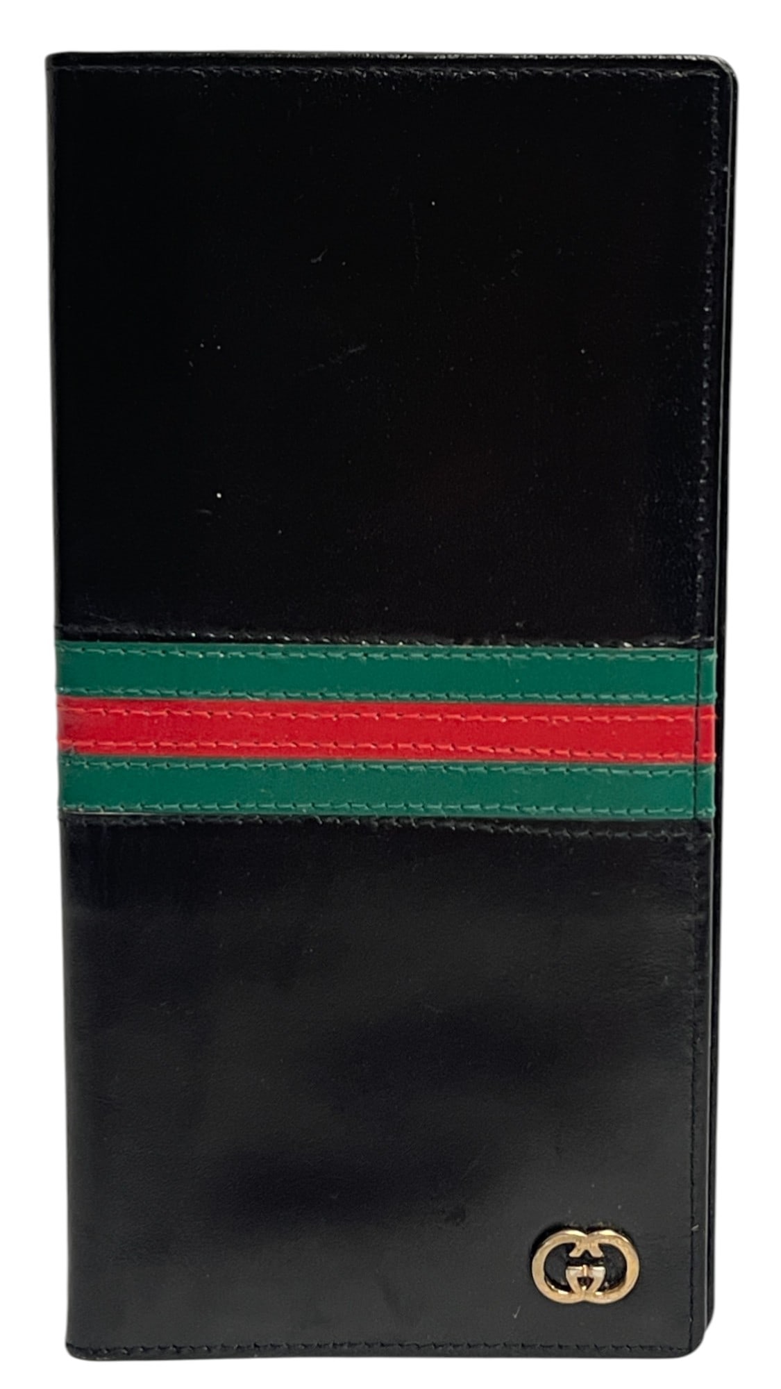 Vintage Black Long Bifold Gucci Wallet (1 of 4)