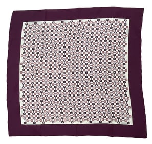 Vintage Gucci Burgundy Silk Horsebit 90cm Scarf