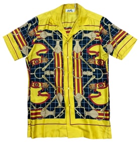 Vintage Hermes Sellier Silk Shirt size 2