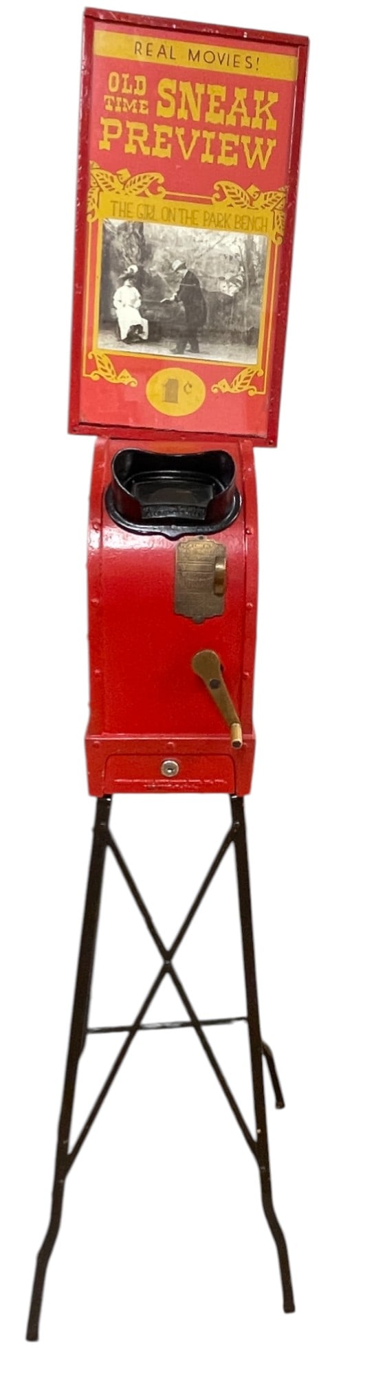 1 Cent Girl on Park Bench Mutoscope Coin Op Flip Card Machine (1 of 8)