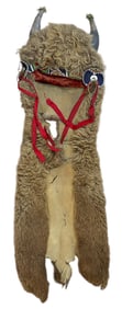 c1890 Cheyenne Buffalo Split Horn Beaded Headdress