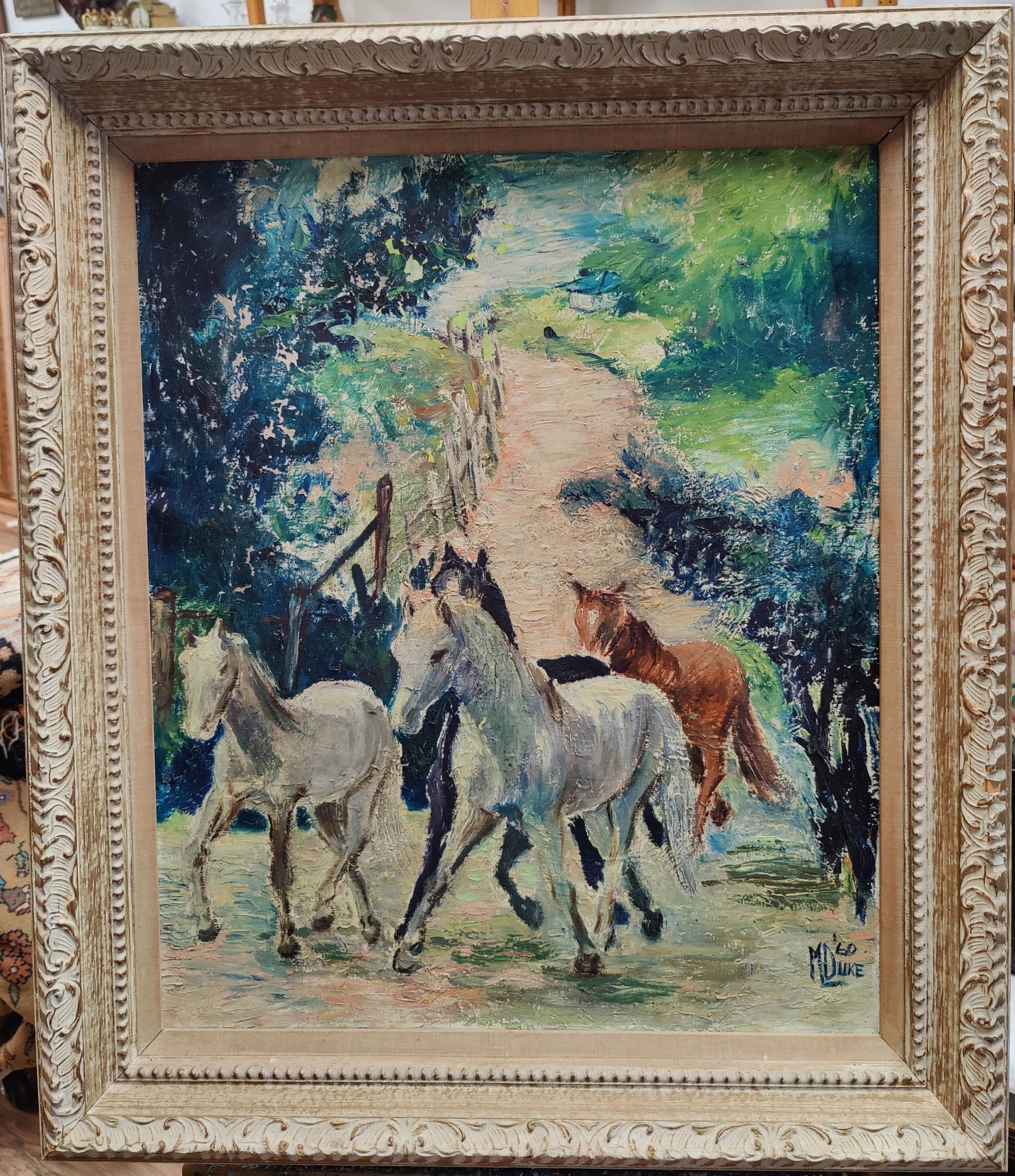 M L Duke O/C Wild Horses in a Landscape, 1960 (1 of 5)