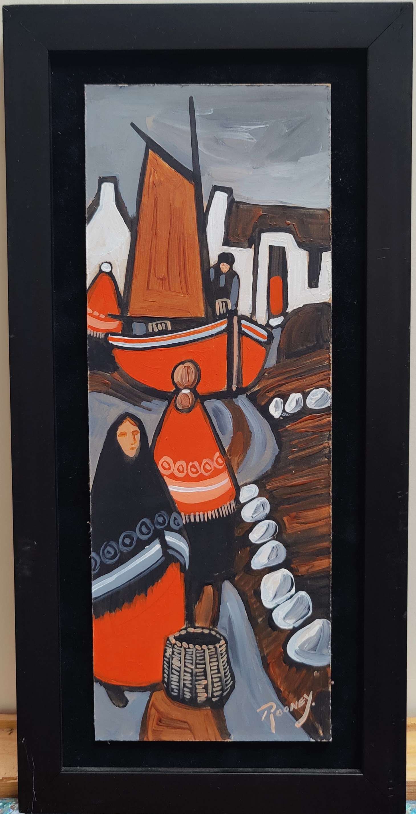 J P Rooney O/B Contemporary Folk Art Irish Village (1 of 4)