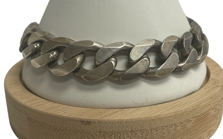 Vintage Heavy Sterling Silver Men's Bracelet