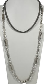 Lot of (2) Sterling Silver Necklaces