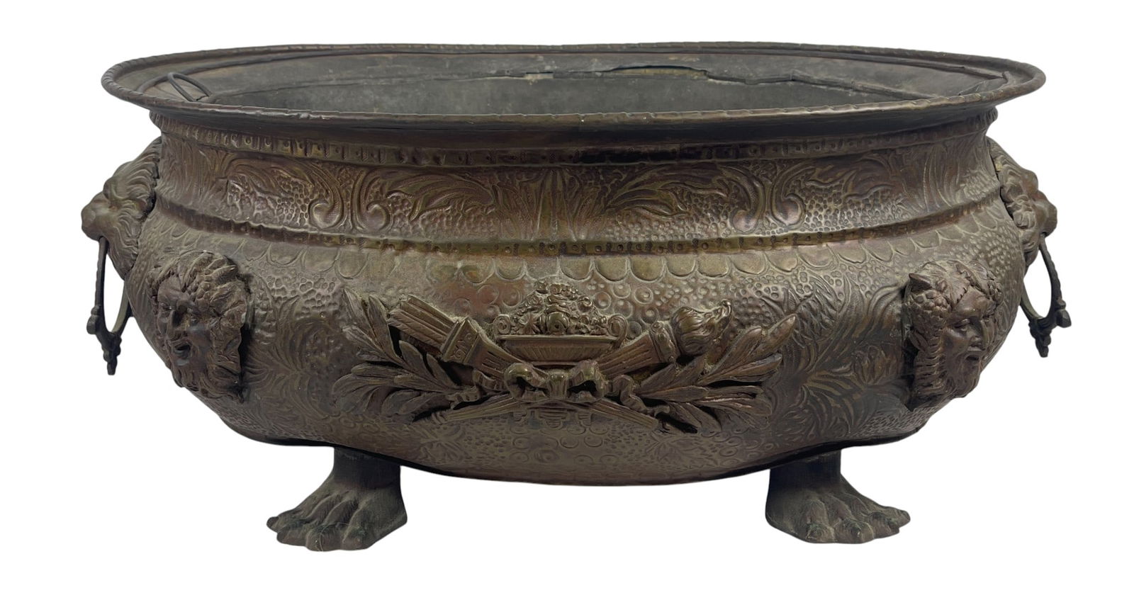 Antique English Brass Jardidiere / Planter (1 of 4)