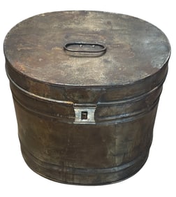 19th Century English Steel Storage Bin