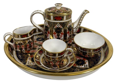 Royal Crown Derby Imari Miniature Tea Set