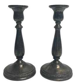 Pair Weighter Sterling Silver Candlesticks