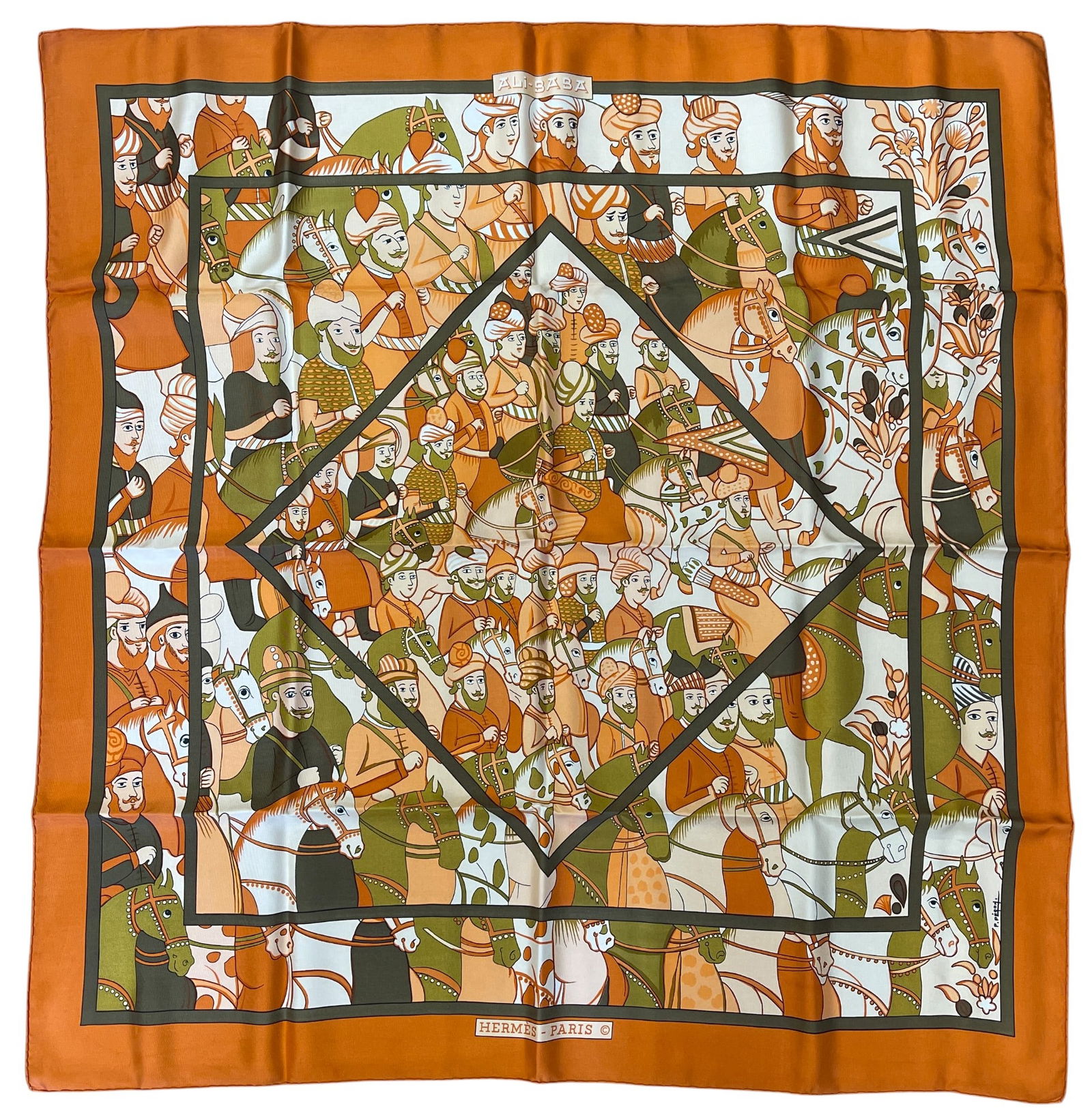 Hermes Ali Baba Silk Scarf in Original Box (1 of 5)