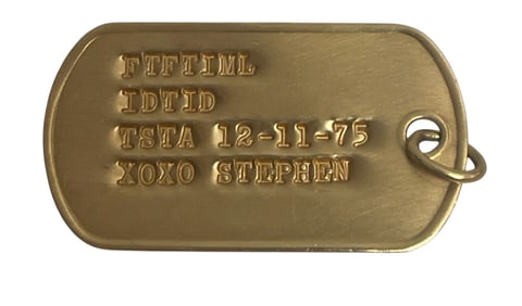 Vintage Cartier 18k Yellow Gold Dog Tag