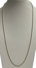 Vintage 14k Yellow Gold Dog Tag Chain