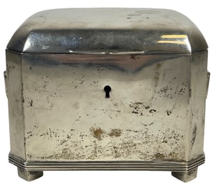 c1900 Vienna Austrian 800 Silver Tea Caddy