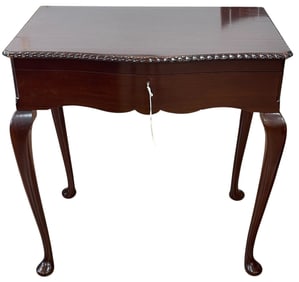 Vintage B.S. Ltd Silverplate Service for 12 in Mahogany Stand