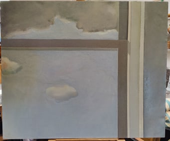 Alan Peters O/C Modernist Cloudy Day Window View