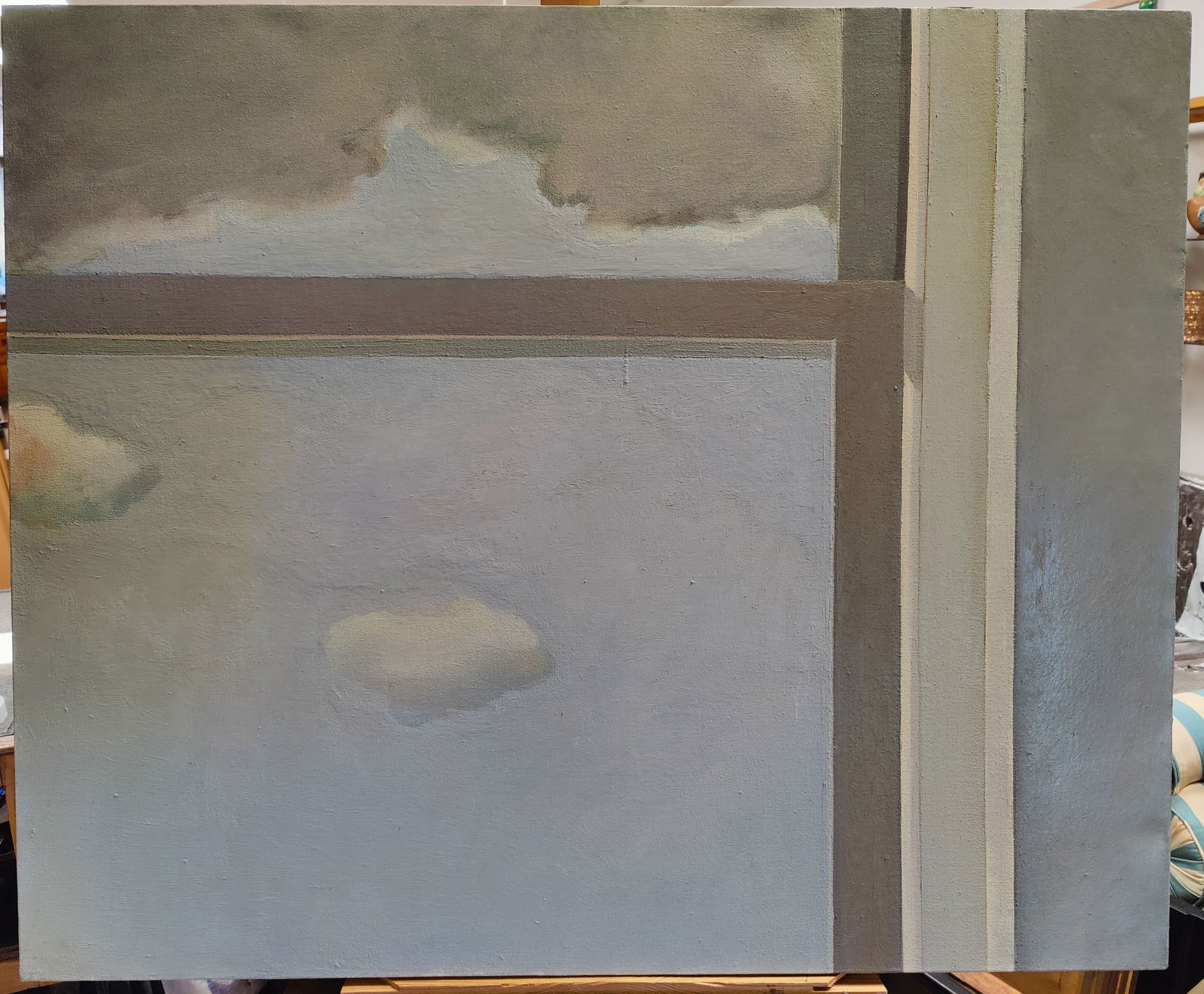 Alan Peters O/C Modernist Cloudy Day Window View (1 of 3)