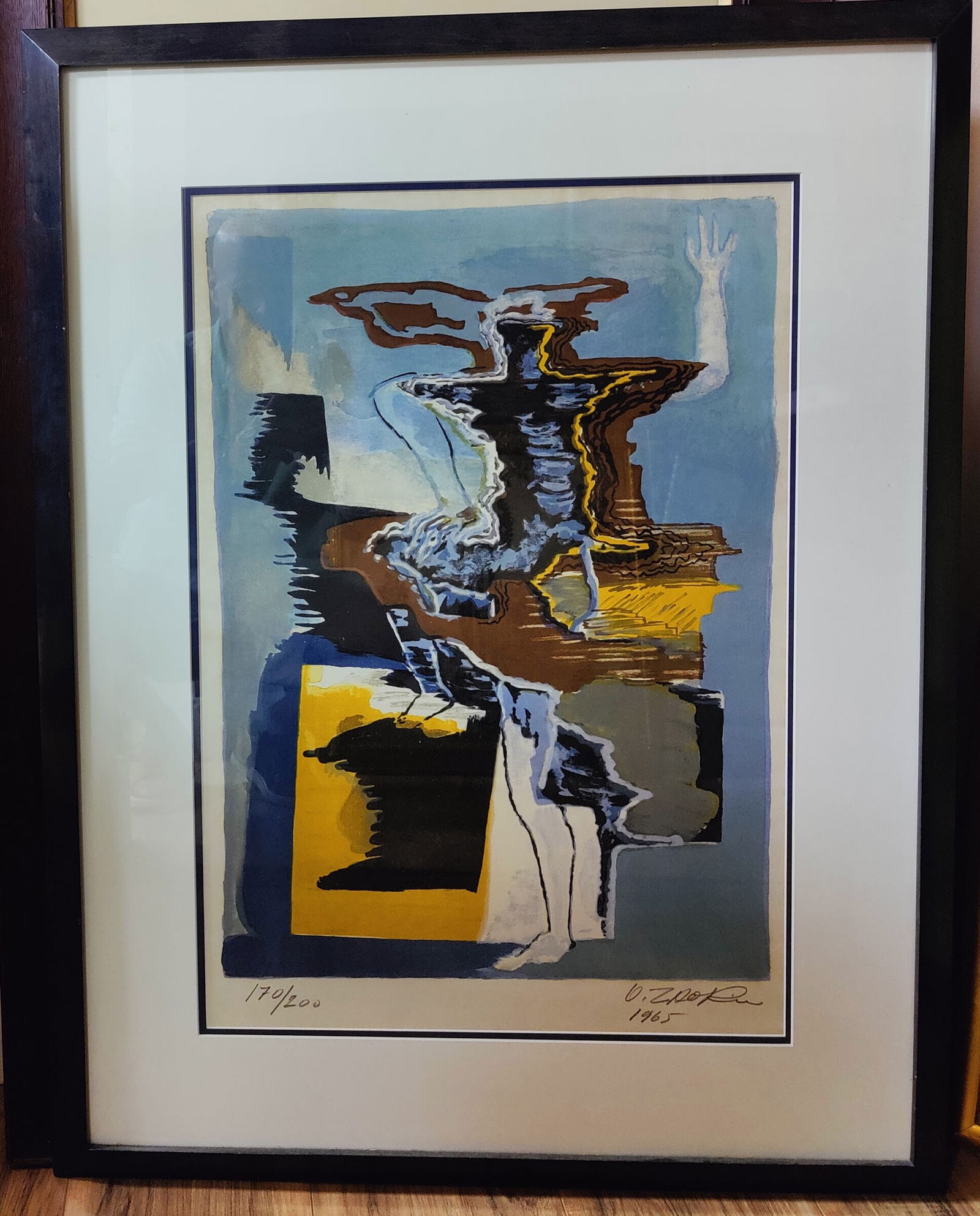 Ossip Zadkine L/E Lithograph Titled Fireangel, 1965 (1 of 4)