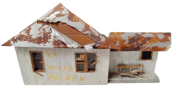 Tommy Thomas Folk Art Sculpture We Survived Andrew