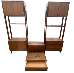 Mid Century Modern Walnut Room Divided / Wall Unit