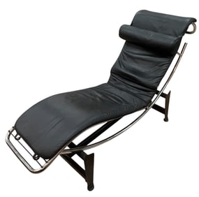 Mid Century Modern Chrome After Le Corbusier LC4 Chaise Lounge