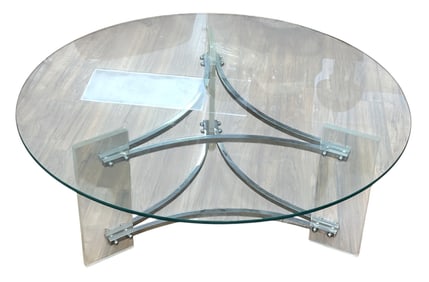 Mid Century Charles Hollis Jones Lucite & Chrome Table