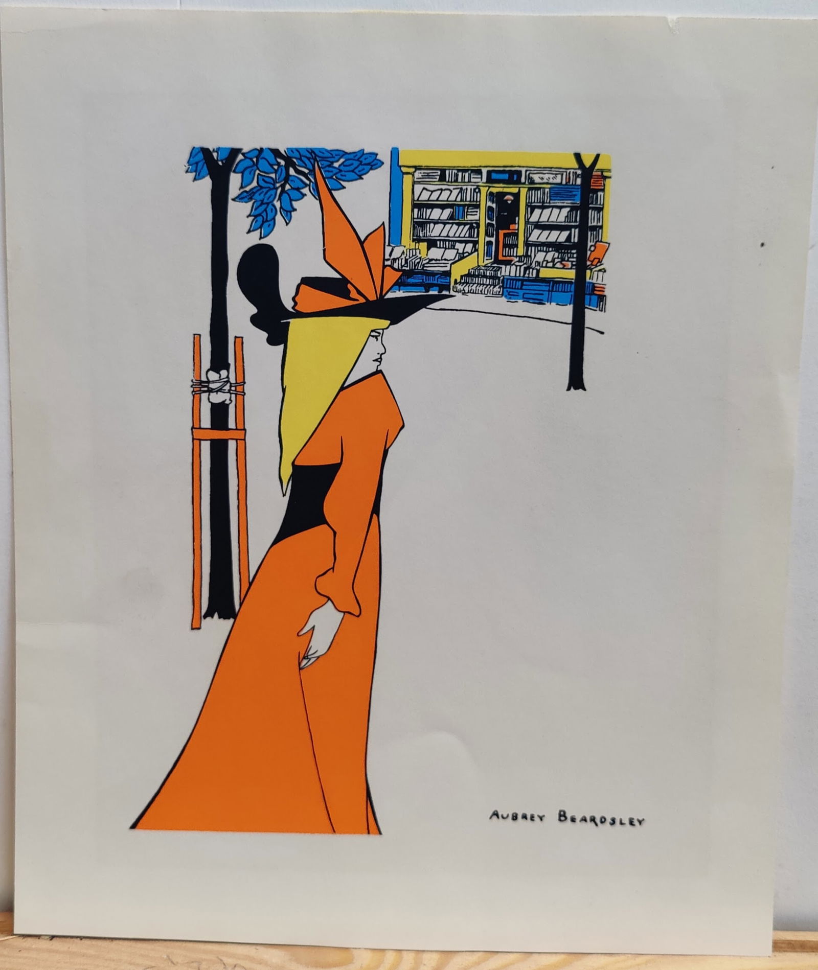 Aubrey Beardsley Lithograph Art Nouveau Woman (1 of 4)