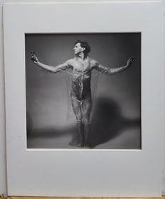 Gary Plouff Signed Photo, Nude Male in a Clear Raincoat