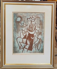 John Von Wicht Lithograph in Colors Titled Moon, c. 1960s