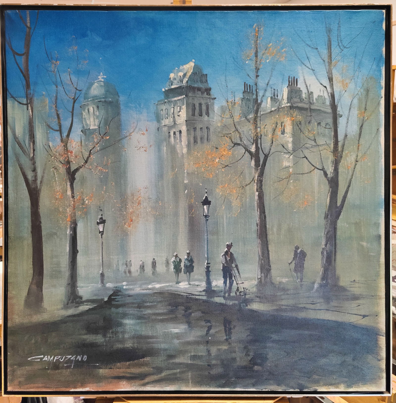 Jose Luis Campuzano O/C Large Cityscape, c. 1970s (1 of 3)