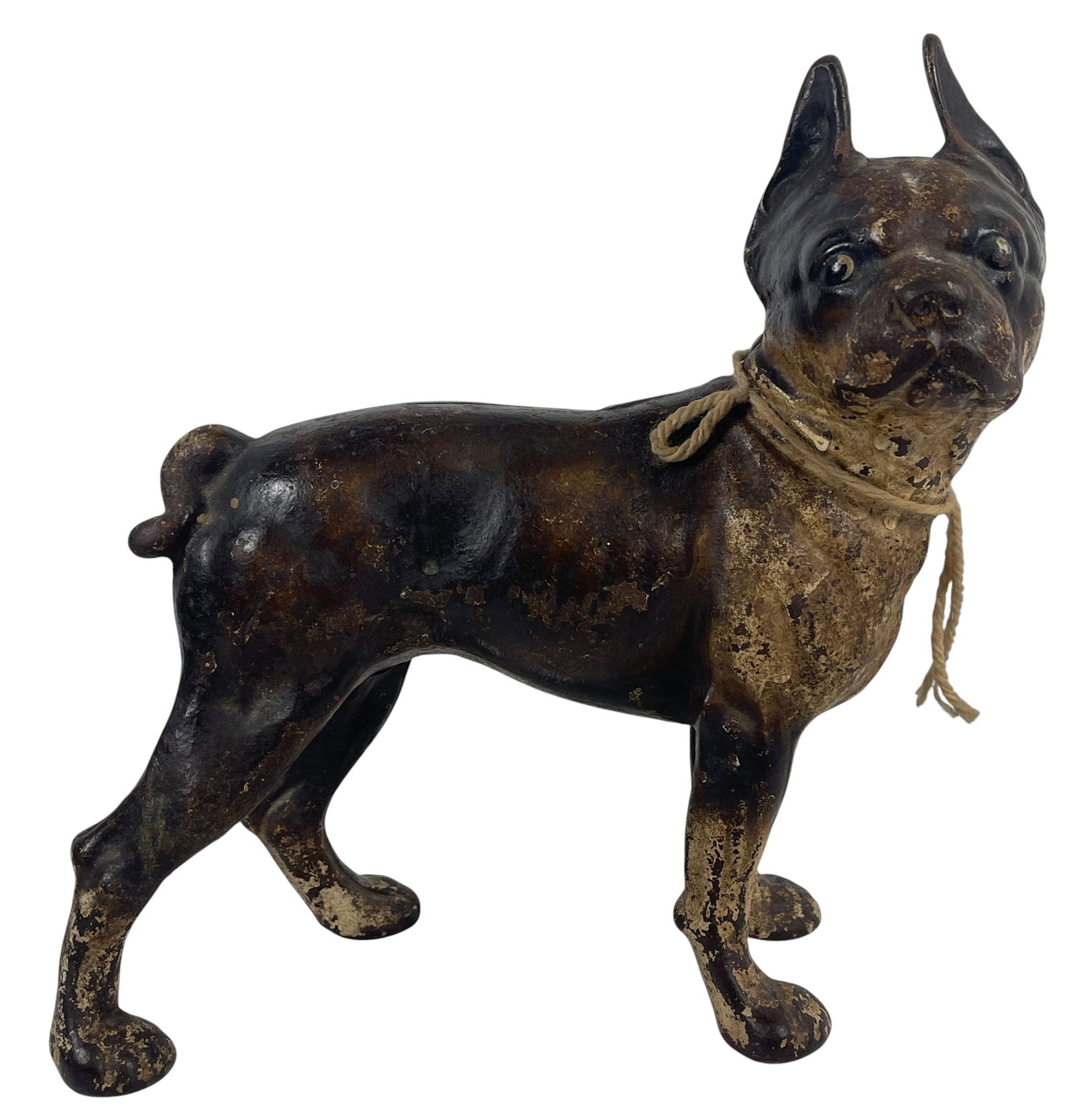 c1920 Cast Iron Boxer Boston Terrier Doorstop (1 of 7)