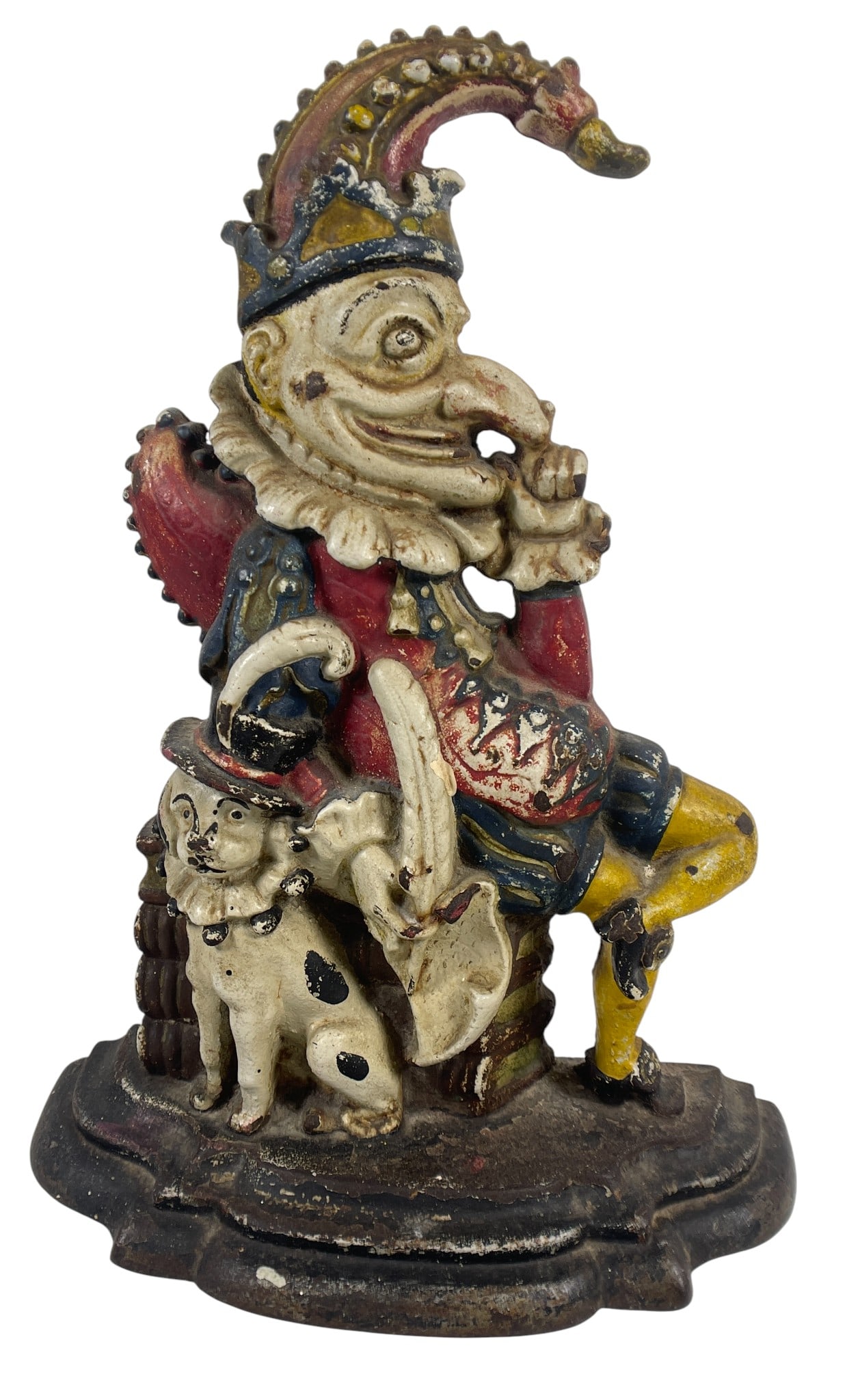 Victorian Cast Iron Doorstop Mr. Punch & Toby (1 of 8)