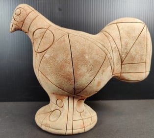 Alexander Ney Red Terracotta Funky Chicken Sculpture