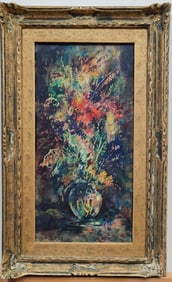 E. Lisi Signed MCM Floral Still Life O/C Painting