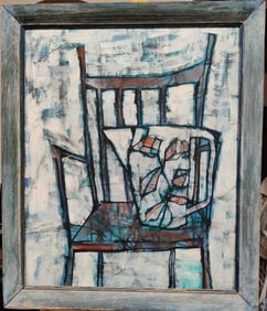 Bruce McCracken Modernist Still Life Chair & Pitcher, 1960