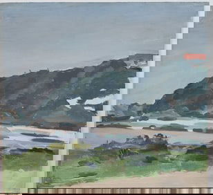 Engstrom O/B Post Impressionist Beach Shore Landscape