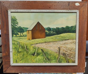 V T Cabot O/B Vemont Farm & Barn Style of Lucioni, 1959