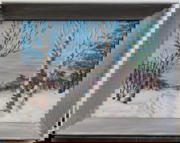 Earl James WPA Impressionist Snowy Landscape, c.1930s